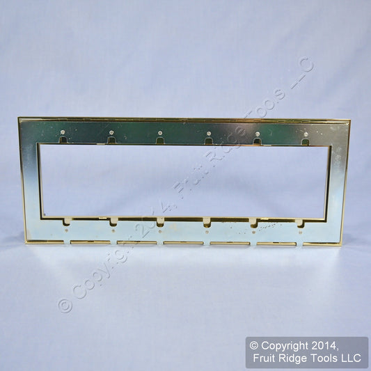 Leviton ACWM6-24K Gold Plated 6-Gang 6-Acenti Gold Plated Finish Wallplate Cover