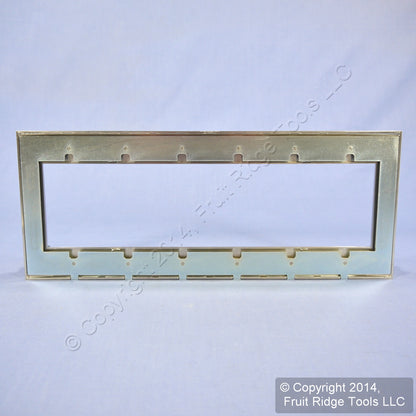 Leviton Stainless Acenti 6G Screwless Snap-On Outlet Switch Wallplate ACWM6-STS