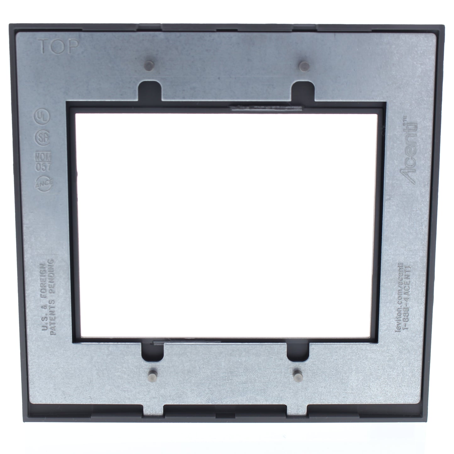 Leviton ACWP2-SLT Slate 2-Gang Acenti Engineering Grade Polymer Wallplate Cover