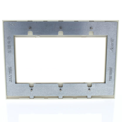 Leviton ACWP3-NTL Natural 3-Gang Acenti Screwless Wallplate with Alignment Cover