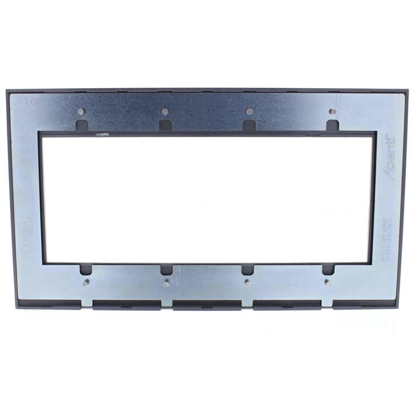 Leviton ACWP4-SLT Slate 4-Gang Acenti Engineering Grade Polymer Wallplate Cover