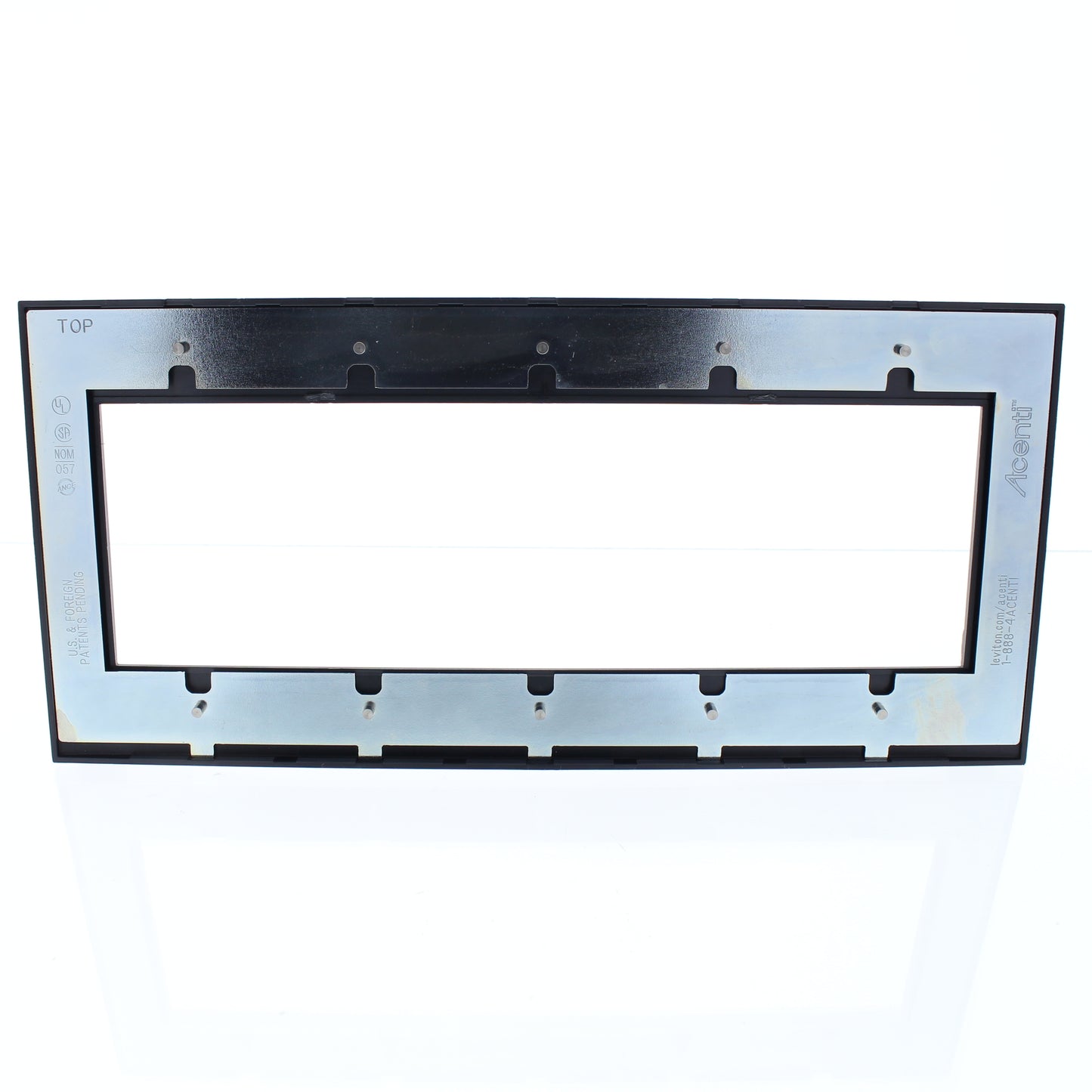 Leviton ACWP5-ONX Onyx 5-Gang 5-Acenti Engineering Grade Polymer Wallplate Cover