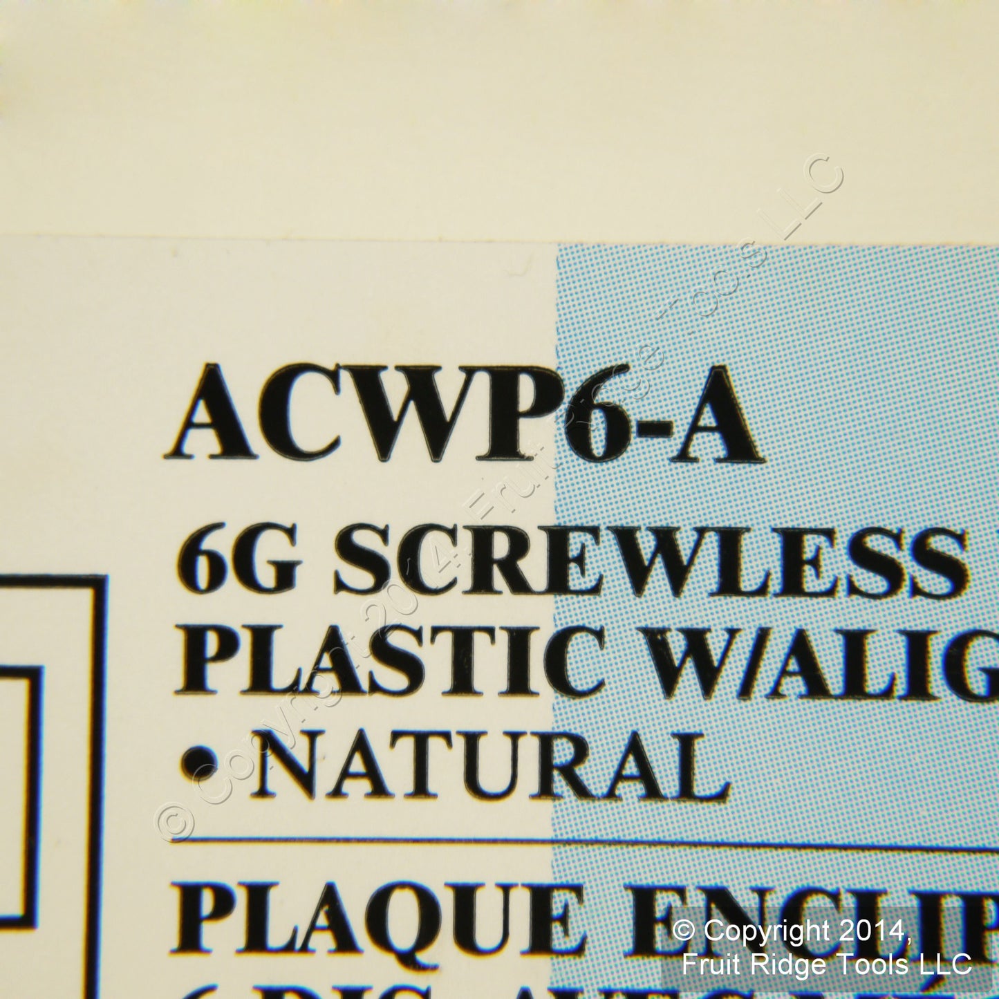 Leviton ACWP6-A Natural 6-Gang Acenti Engineering Grade Polymer Wallplate Cover