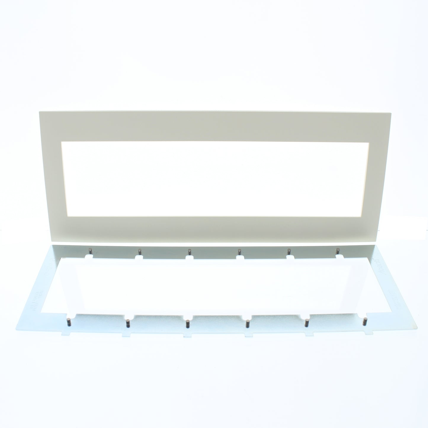 Leviton ACWP6-NTL Natural 6-Gang Acenti Screwless Wallplate with Alignment Cover