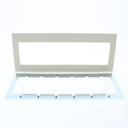 Leviton ACWP6-NTL Natural 6-Gang Acenti Screwless Wallplate with Alignment Cover