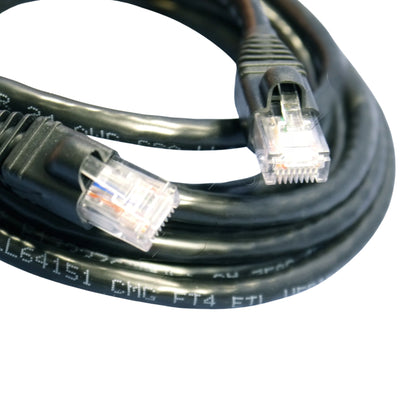 Leviton AG600-10E Black Cat6+ 10ft Ethernet Cable Data Patch Cord Network Booted