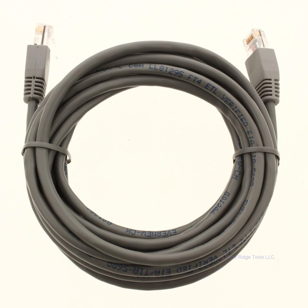Lance Industries DT102 Gray 15 Ft Cat 5 Patch Cord 100MHz 4-Twisted Pair 24 AWG