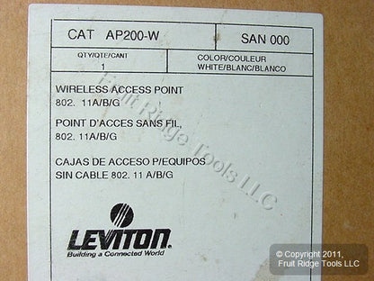 Leviton Enterprise Wireless Access Point 802.11 a/b/g AP200-W