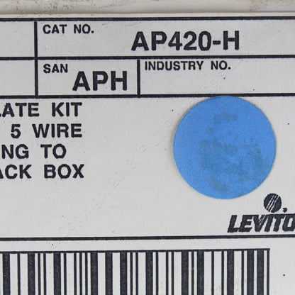 Leviton AP420-H Adapter Plate Kit 20A 4&5 Wire for Mounting to Hubbell Back Box