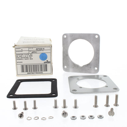 Leviton AP420-H Adapter Plate Kit 20A 4&5 Wire for Mounting to Hubbell Back Box