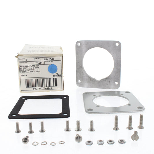 Leviton AP420-H Adapter Plate Kit 20A 4&5 Wire for Mounting to Hubbell Back Box