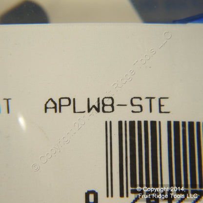 Leviton APLW8-STE White ST Empty Fiber Optic Connector 8-Pack Adapter Plate