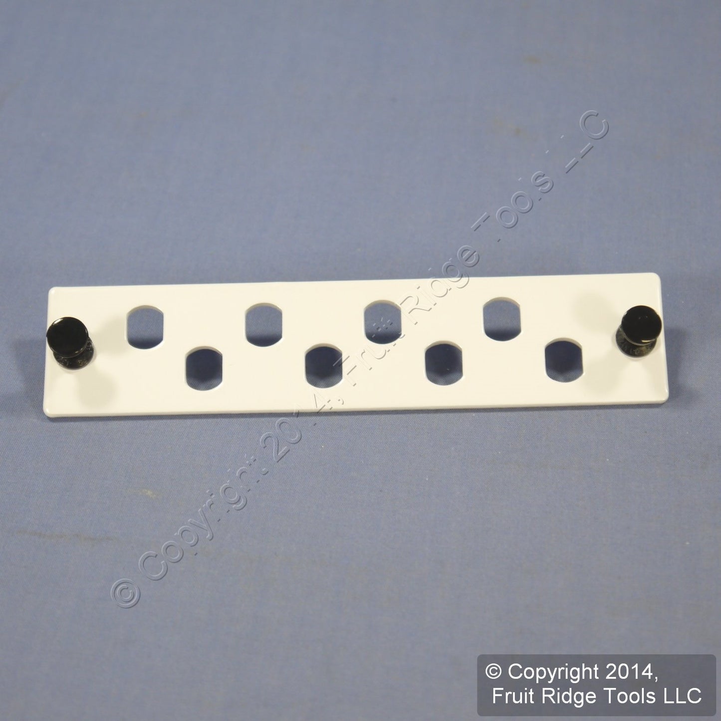 Leviton APLW8-STE White ST Empty Fiber Optic Connector 8-Pack Adapter Plate