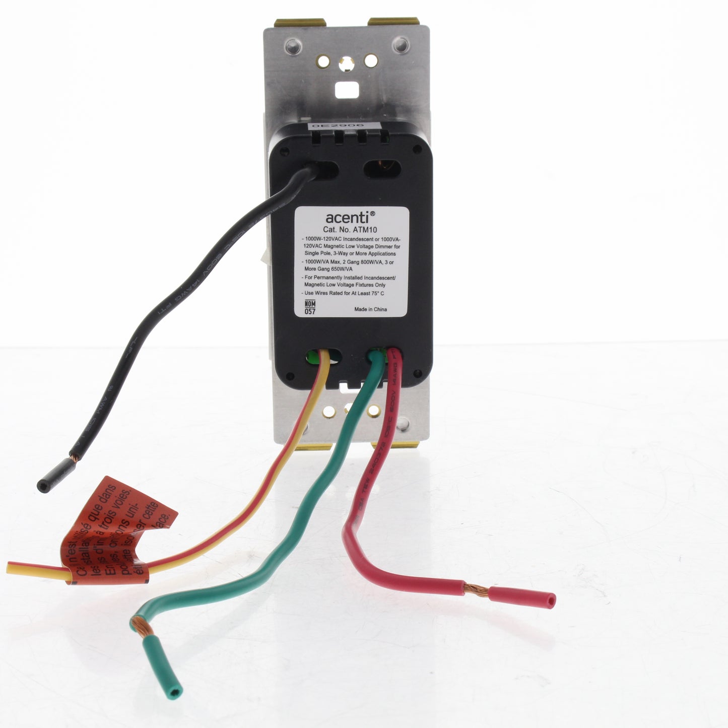 Leviton ATM10-1LW White 3-Way Magnetic Low Volt Dimmer SP & Preset Lighted