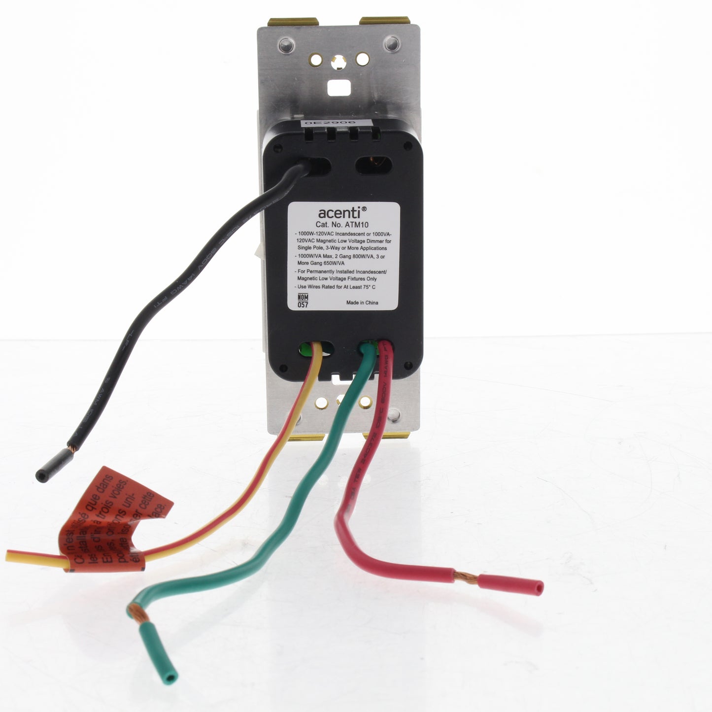 Leviton ATM10-1LW White 3-Way Magnetic Low Volt Dimmer SP & Preset Lighted