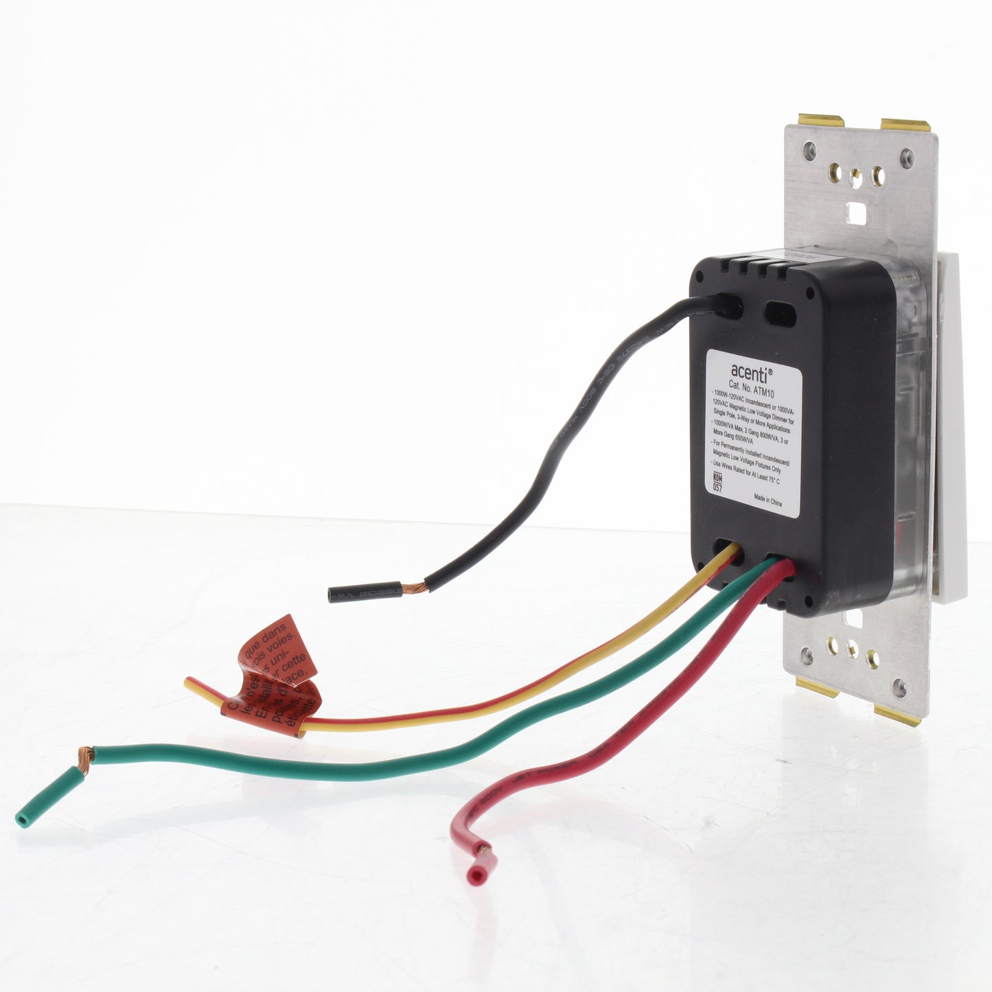 Leviton ATM10-1LW White 3-Way Magnetic Low Volt Dimmer SP & Preset Lighted