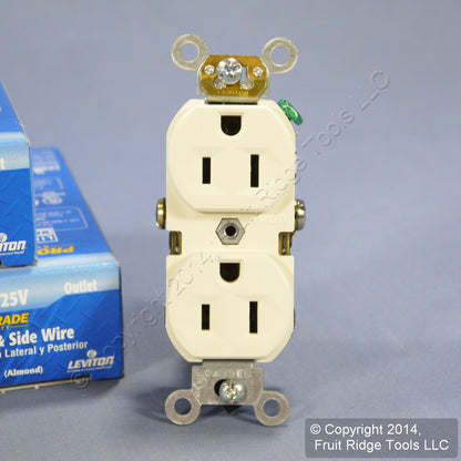 Leviton BR15-A Almond Commercial Duplex Receptacle Outlet 5-15R 15A 125V 35-Pack