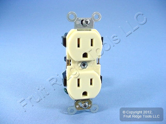 Leviton Almond Commercial Duplex Receptacle Outlet Nema 5-15R 15A Bulk BR15-A