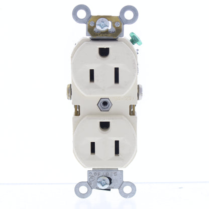 Leviton BR15-A Almond Straight Blade Duplex Receptacle Outlet 5-15 15A Scratched