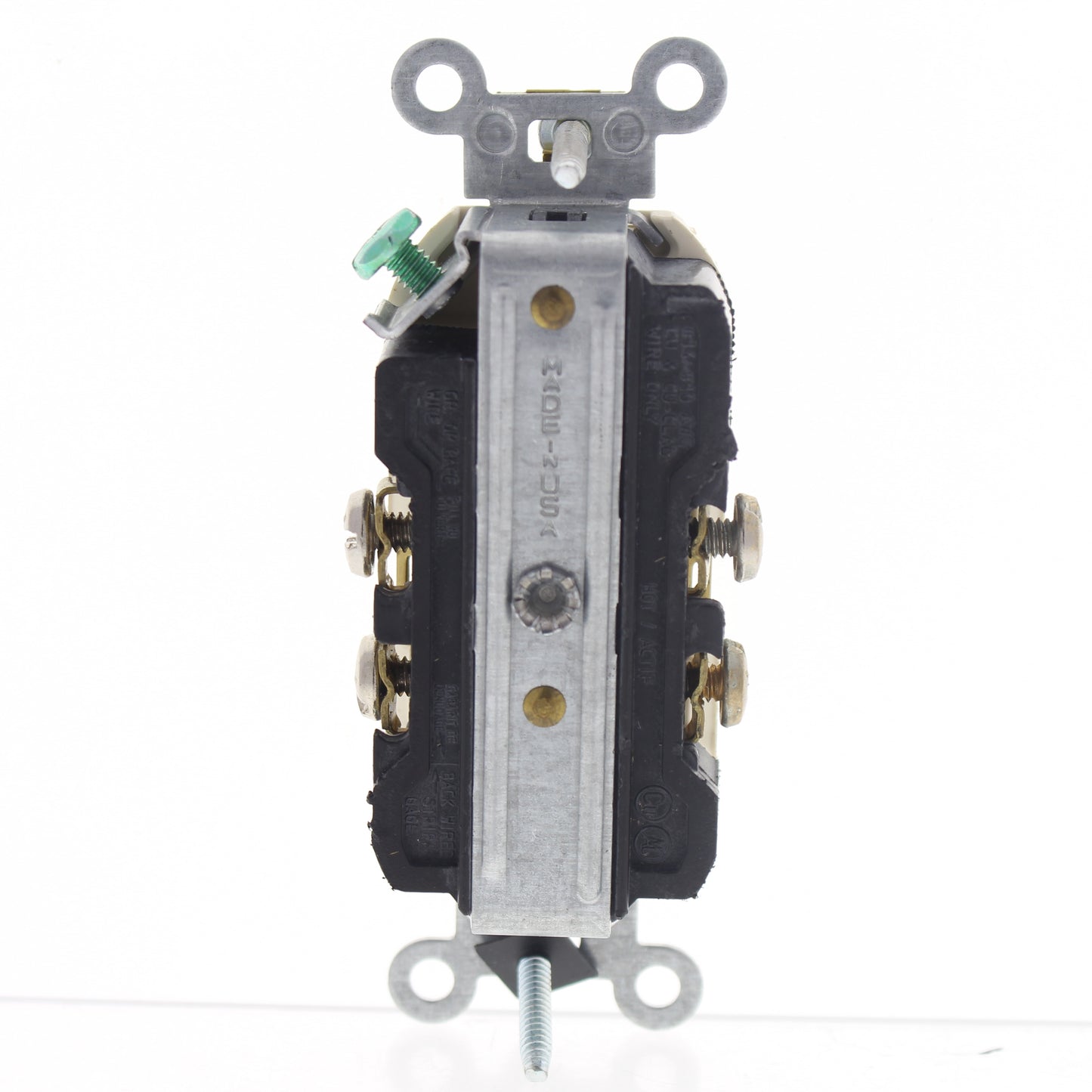 Leviton BR15-A Almond Straight Blade Duplex Receptacle Outlet 5-15 15A Scratched