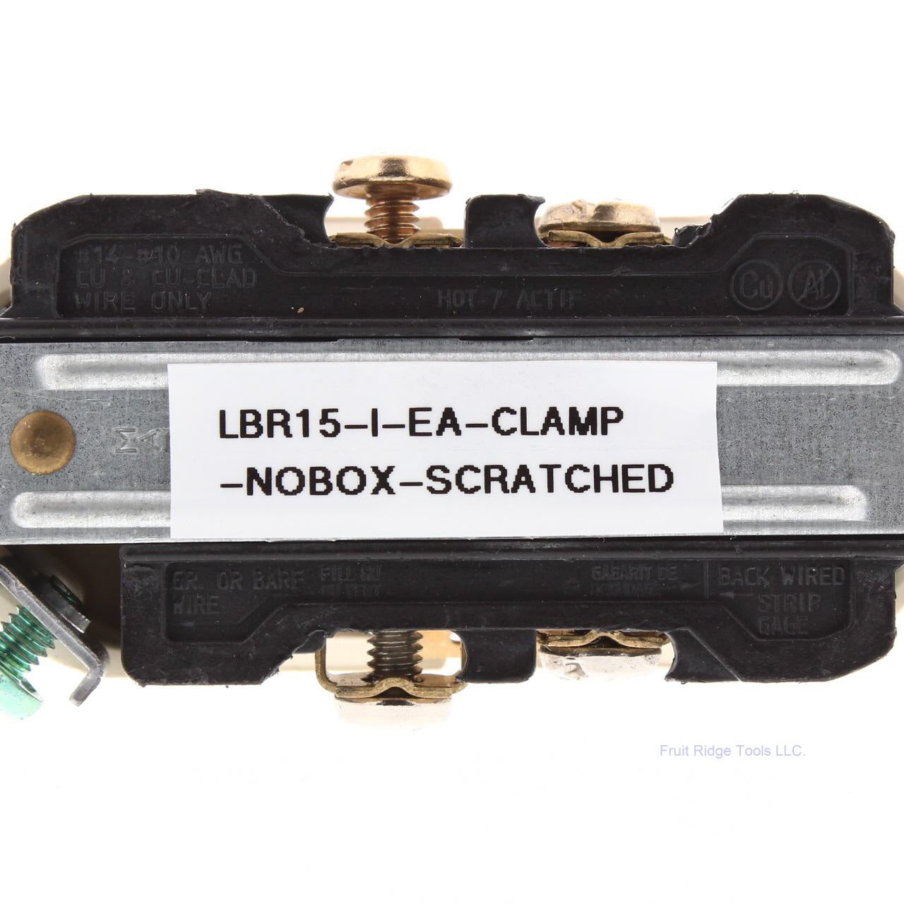 Leviton Ivory Scratched Damaged Duplex Receptacle Outlet 5-15R 15A Clamp BR15-I