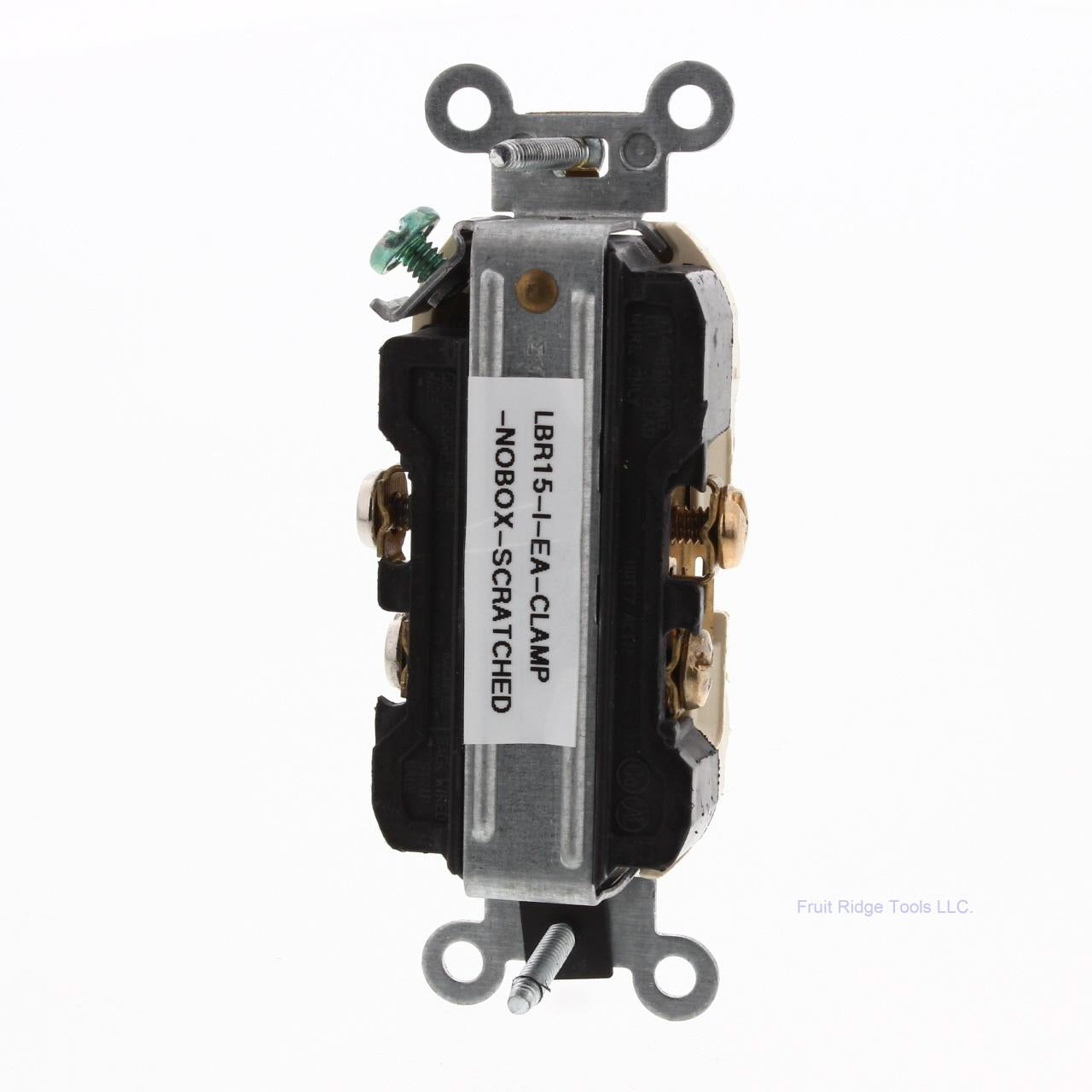 Leviton Ivory Scratched Damaged Duplex Receptacle Outlet 5-15R 15A Clamp BR15-I