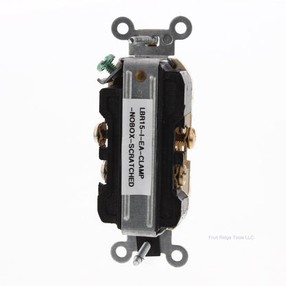 Leviton Ivory Scratched Damaged Duplex Receptacle Outlet 5-15R 15A Clamp BR15-I