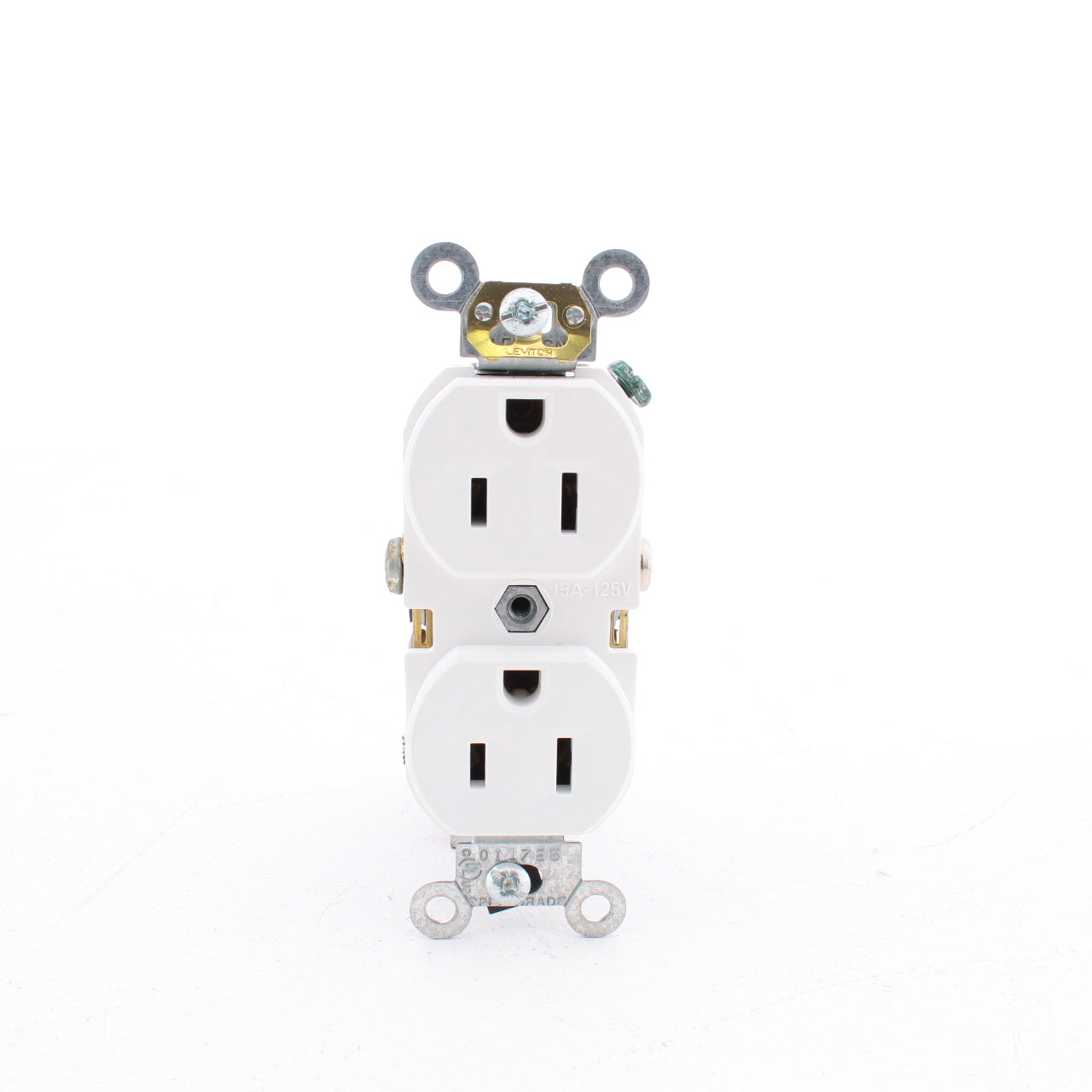 Leviton BR15-W White Commercial Grade Duplex 15A Receptacle Outlet 125V Boxed