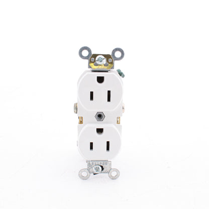 Leviton BR15-W White Commercial Grade Duplex 15A Receptacle Outlet 125V Boxed