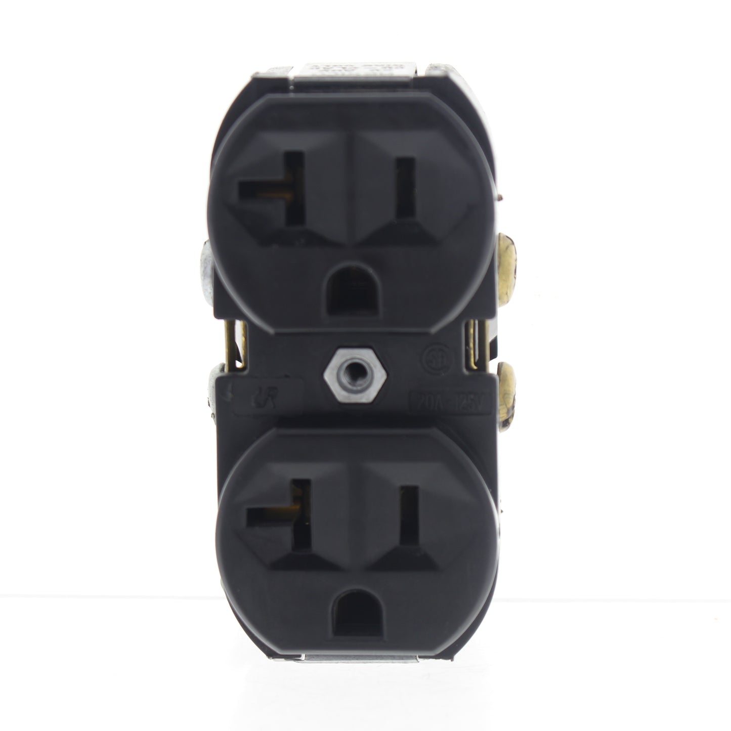 Leviton Black Commercial Duplex Receptacle Outlet 20A 125V NO MOUNT BR20-E
