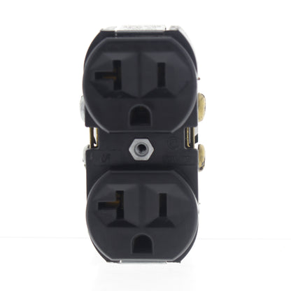 Leviton Black Commercial Duplex Receptacle Outlet 20A 125V NO MOUNT BR20-E
