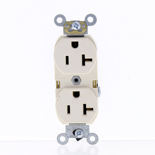 Leviton Lt Almond Commercial Grade Duplex Receptacle Outlets 20A 125V BR20-T