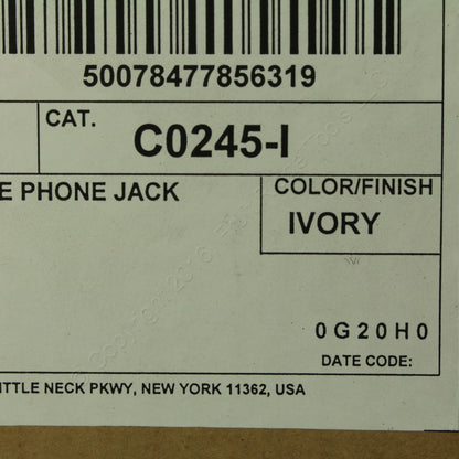 22 Leviton Ivory 4-Wire Surface Mount Phone Jacks 6-position 4-conductor C0245-I