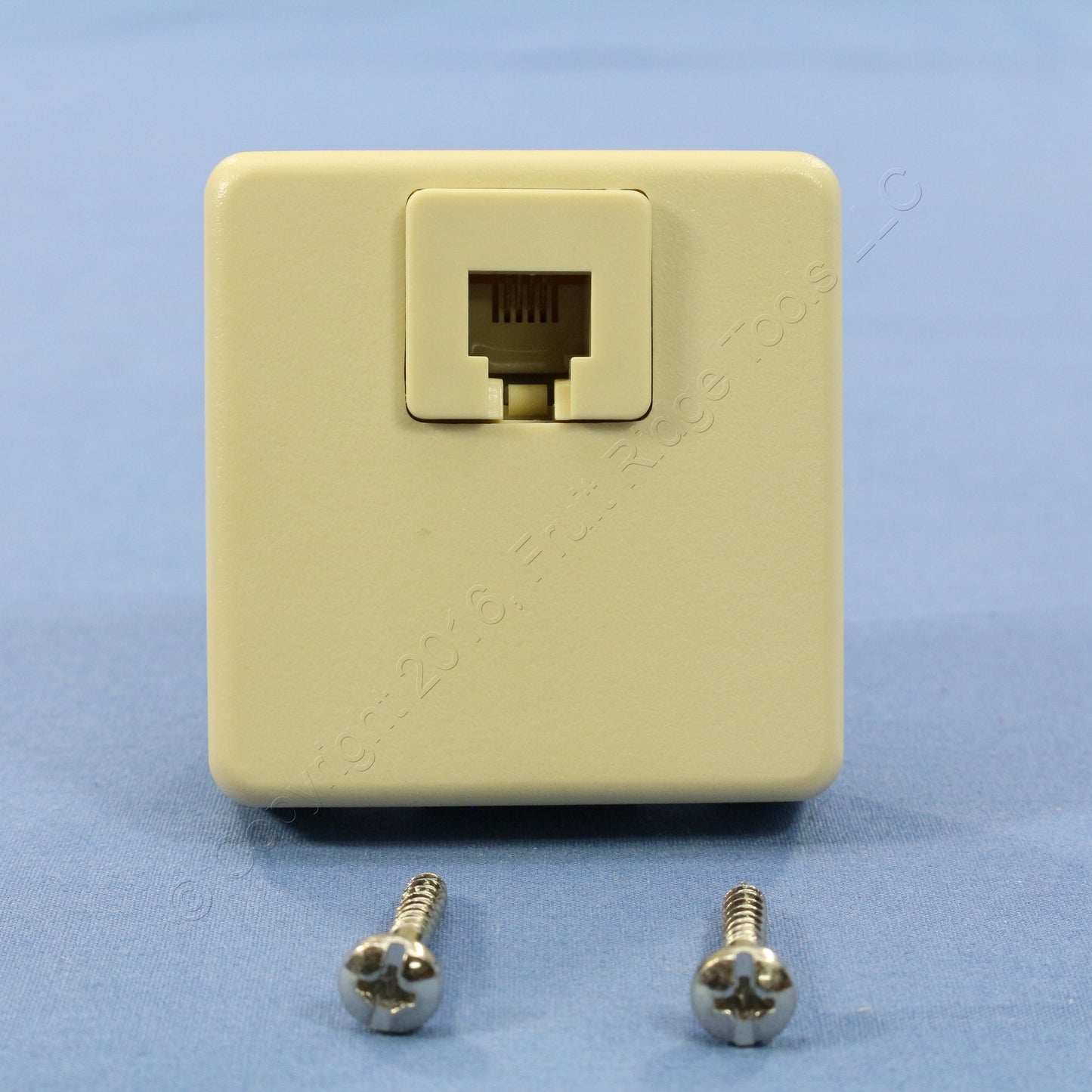 22 Leviton Ivory 4-Wire Surface Mount Phone Jacks 6-position 4-conductor C0245-I