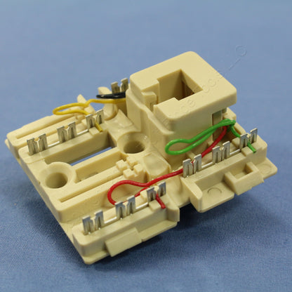 22 Leviton Ivory 4-Wire Surface Mount Phone Jacks 6-position 4-conductor C0245-I