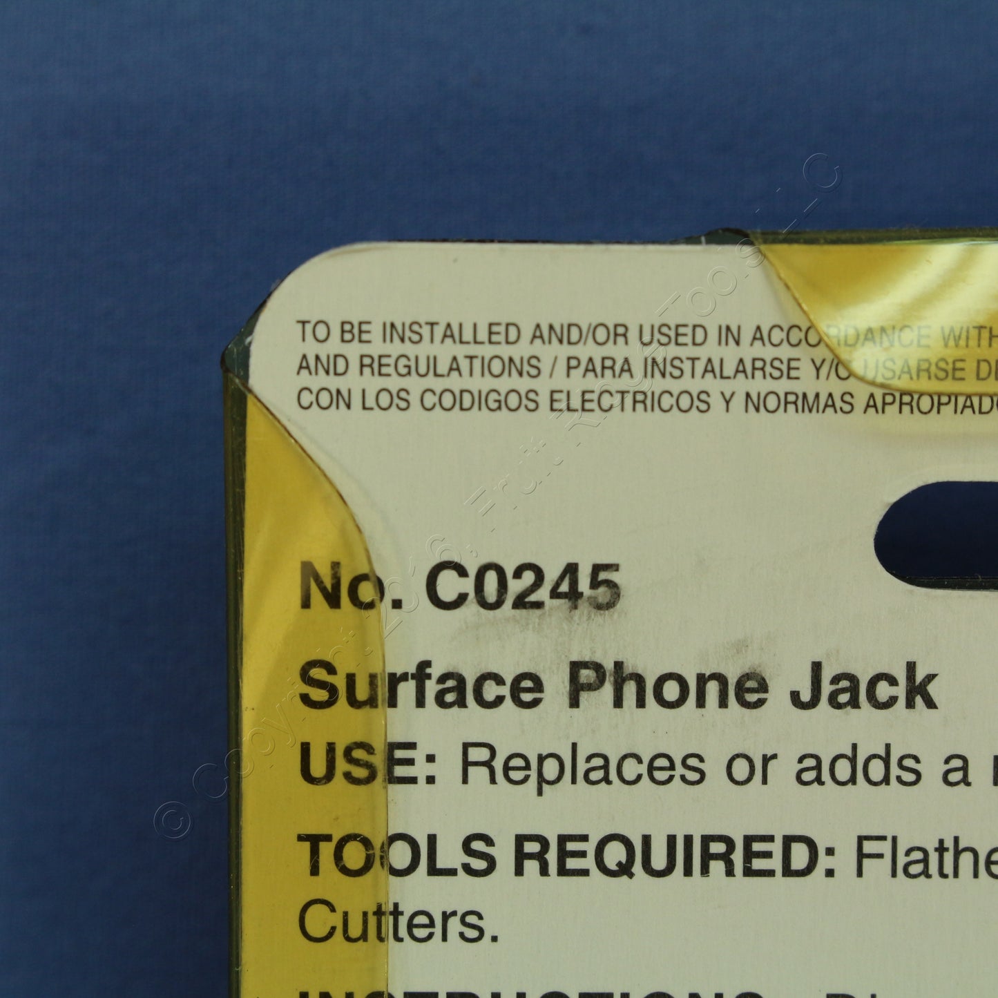 Leviton Ivory 4-Wire Surface Mount Phone Jack Telephone C0245-I