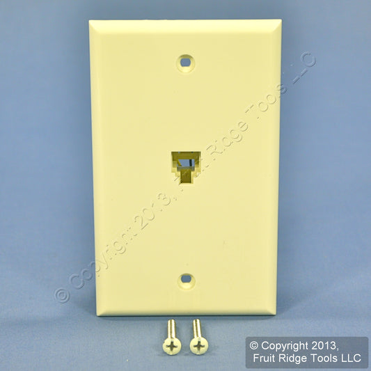 Leviton Almond 4-Wire Phone Jack Wallplate RJ11 Modular Telephone C0249-A