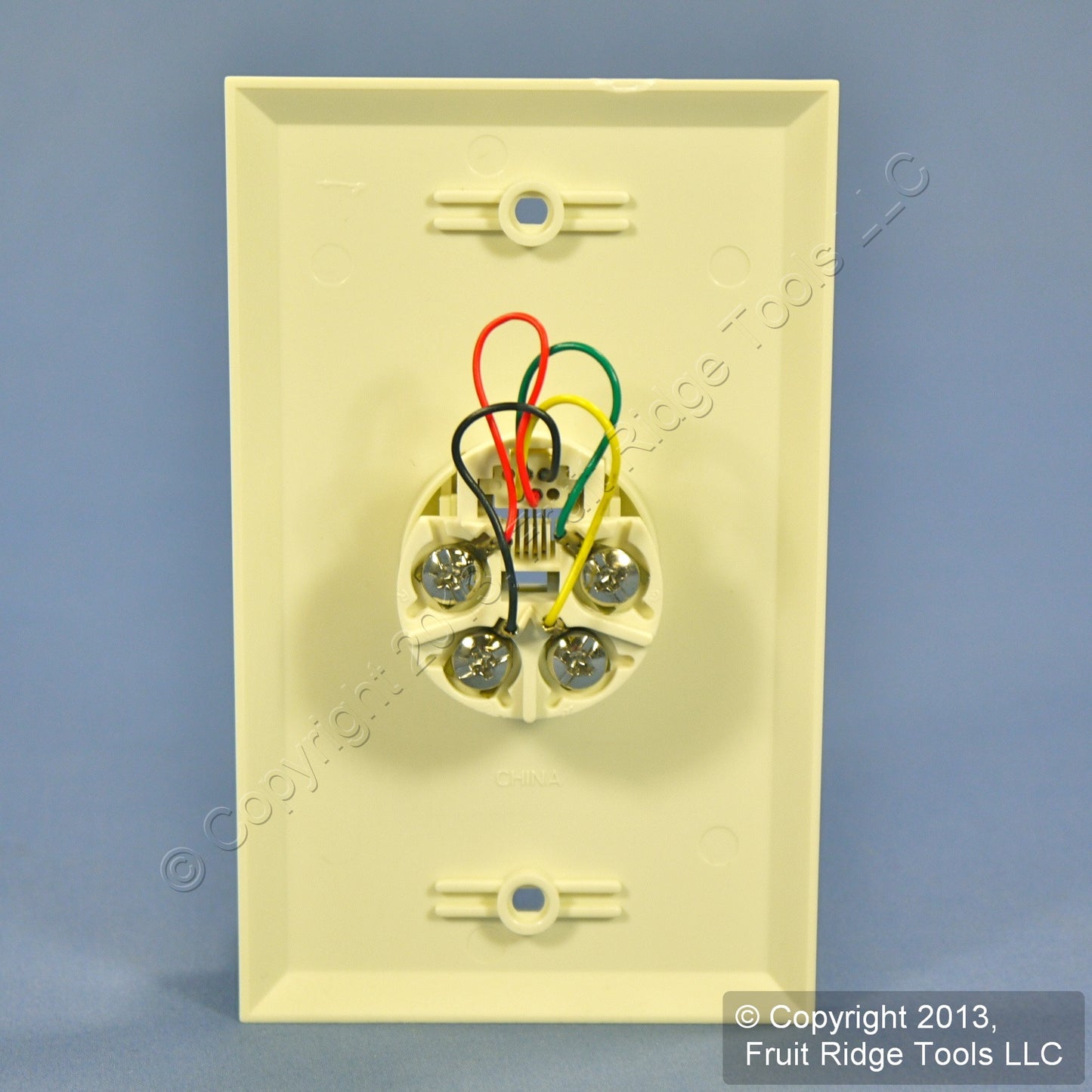 Leviton Almond 4-Wire Phone Jack Wallplate RJ11 Modular Telephone C0249-A