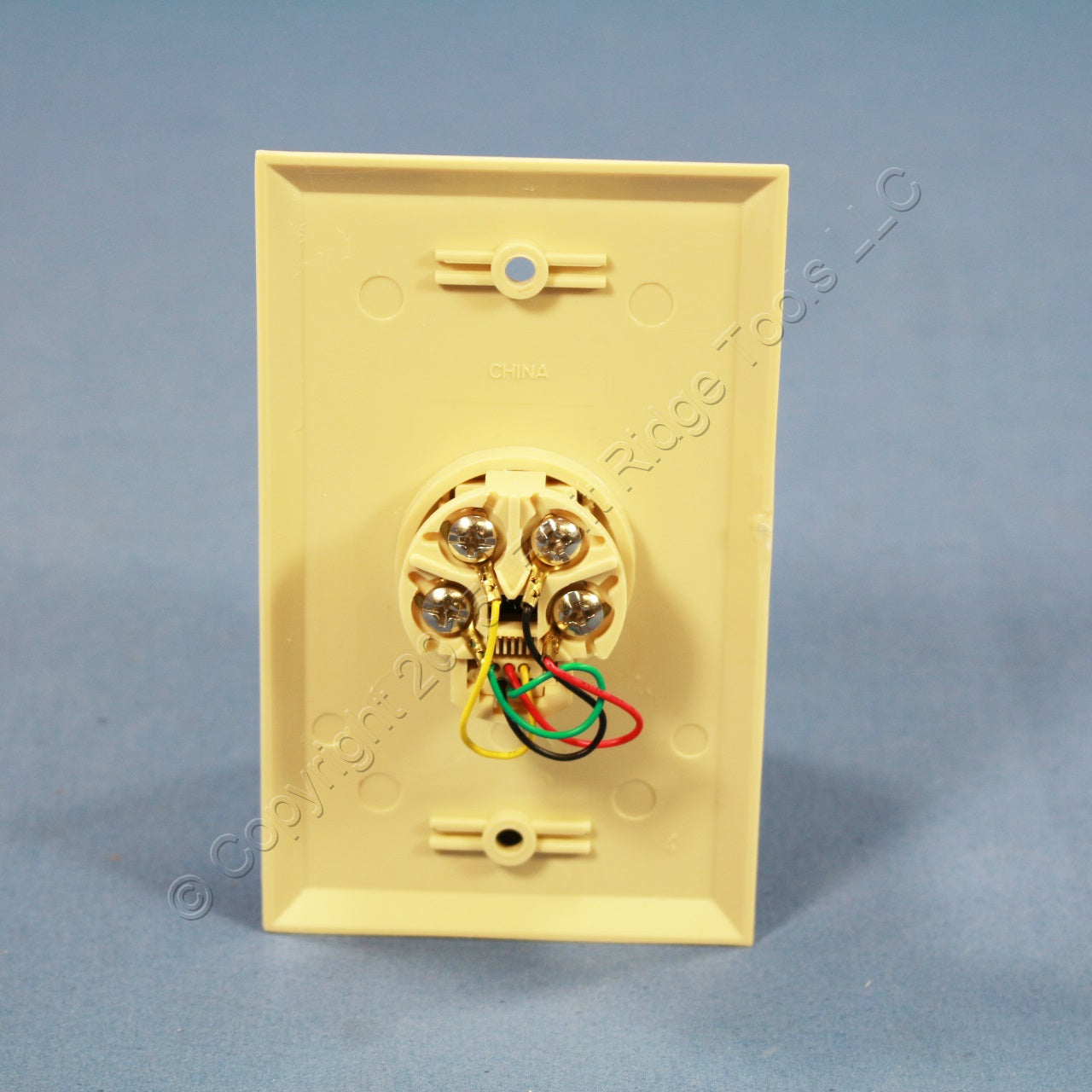 Leviton Ivory 4-Wire Phone Jack Wallplate RJ11 Modular Telephone C0249-I