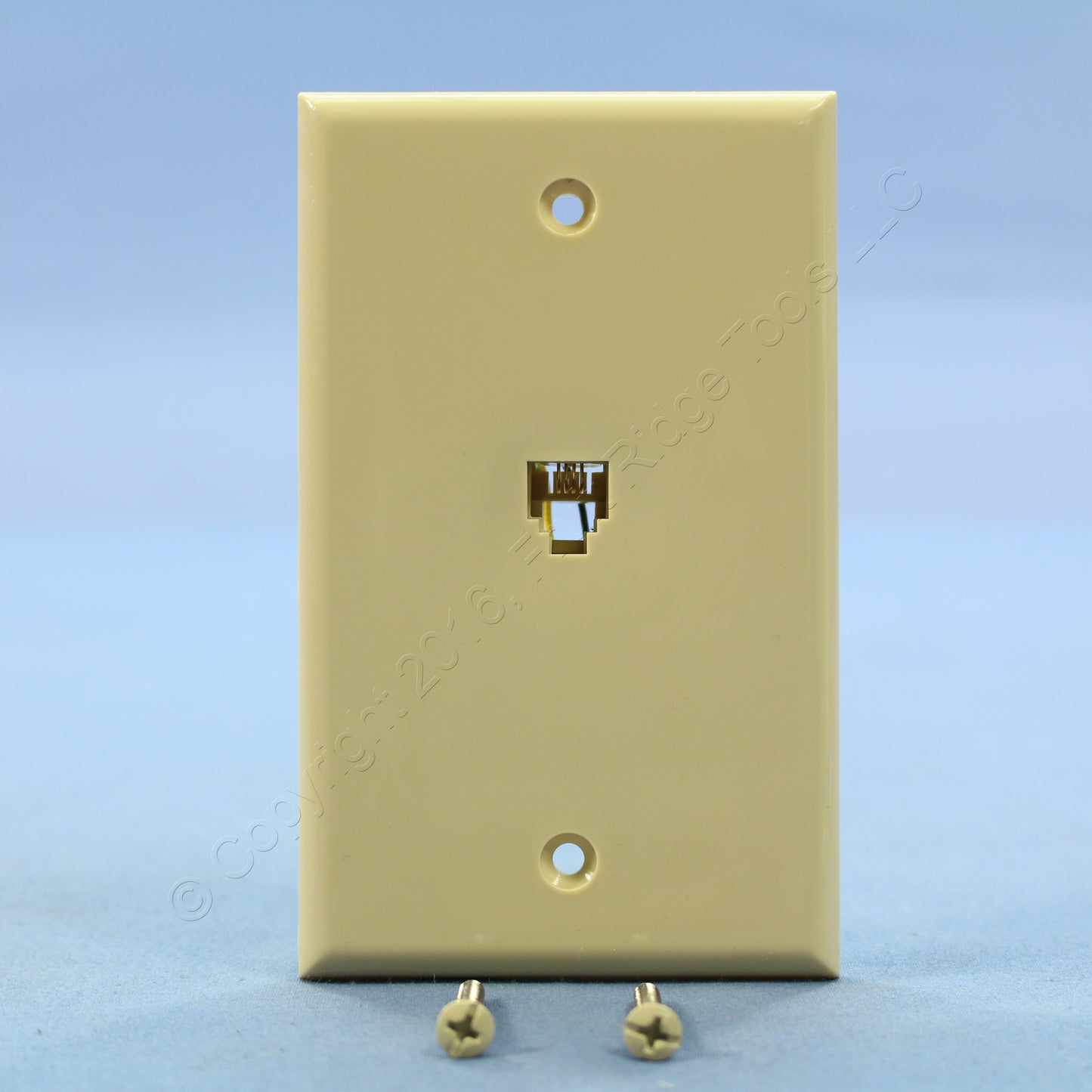 5 Leviton Ivory 4-Wire Phone Jack Wallplates RJ11 Modular Telephone C0249-I