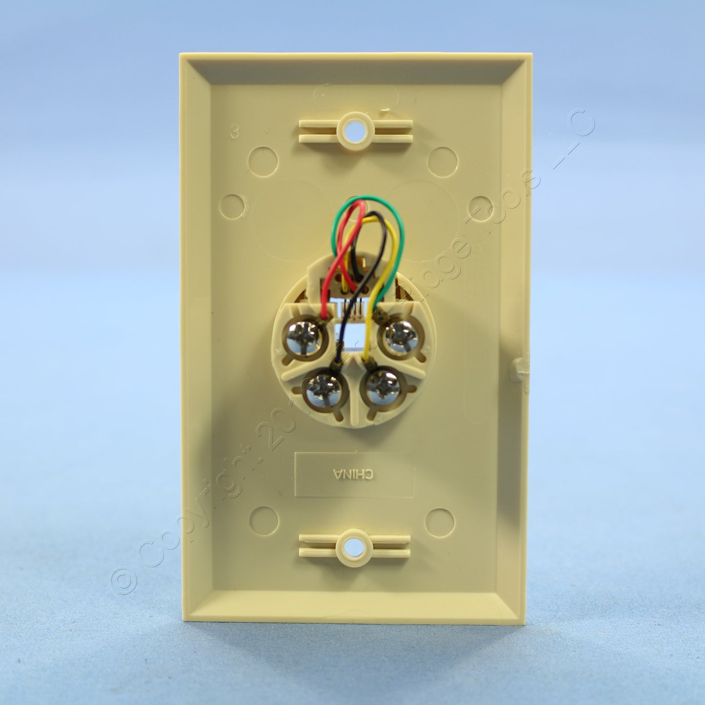 5 Leviton Ivory 4-Wire Phone Jack Wallplates RJ11 Modular Telephone C0249-I