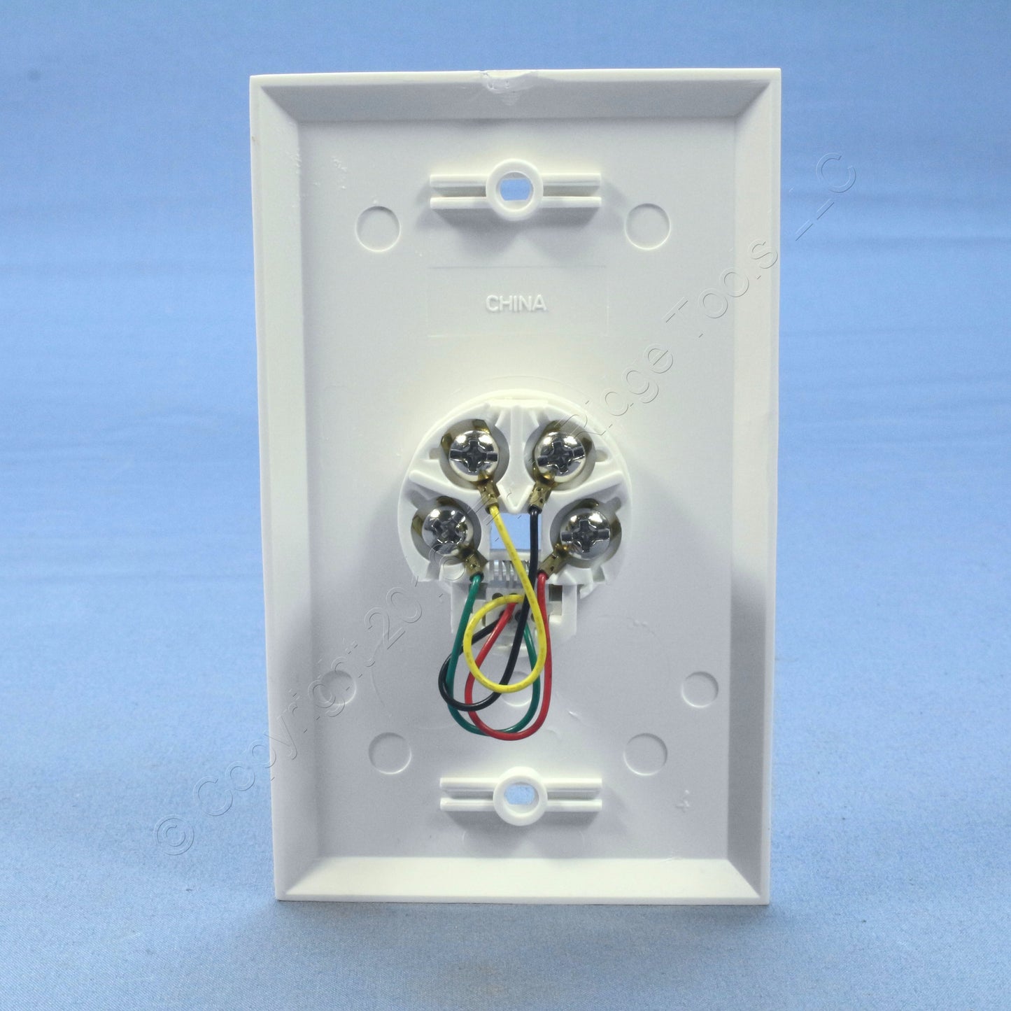 Leviton C0249-W White Unbreakable 1-Gang Telephone Jack Standard Wallplate Cover