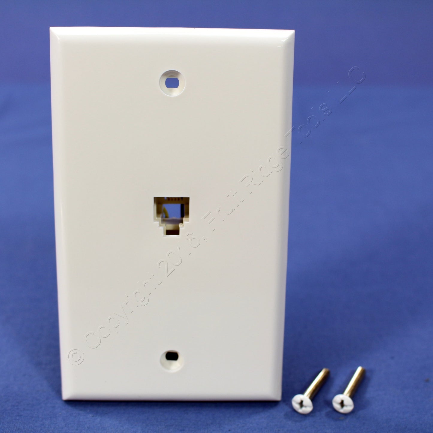 5 Leviton White 4-Wire Phone Jack Wallplates RJ11 Modular Telephone C0249-W