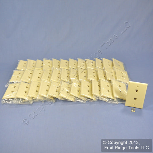 36 Leviton Ivory Duplex Phone Jack Wallplates Telephone C0254-I