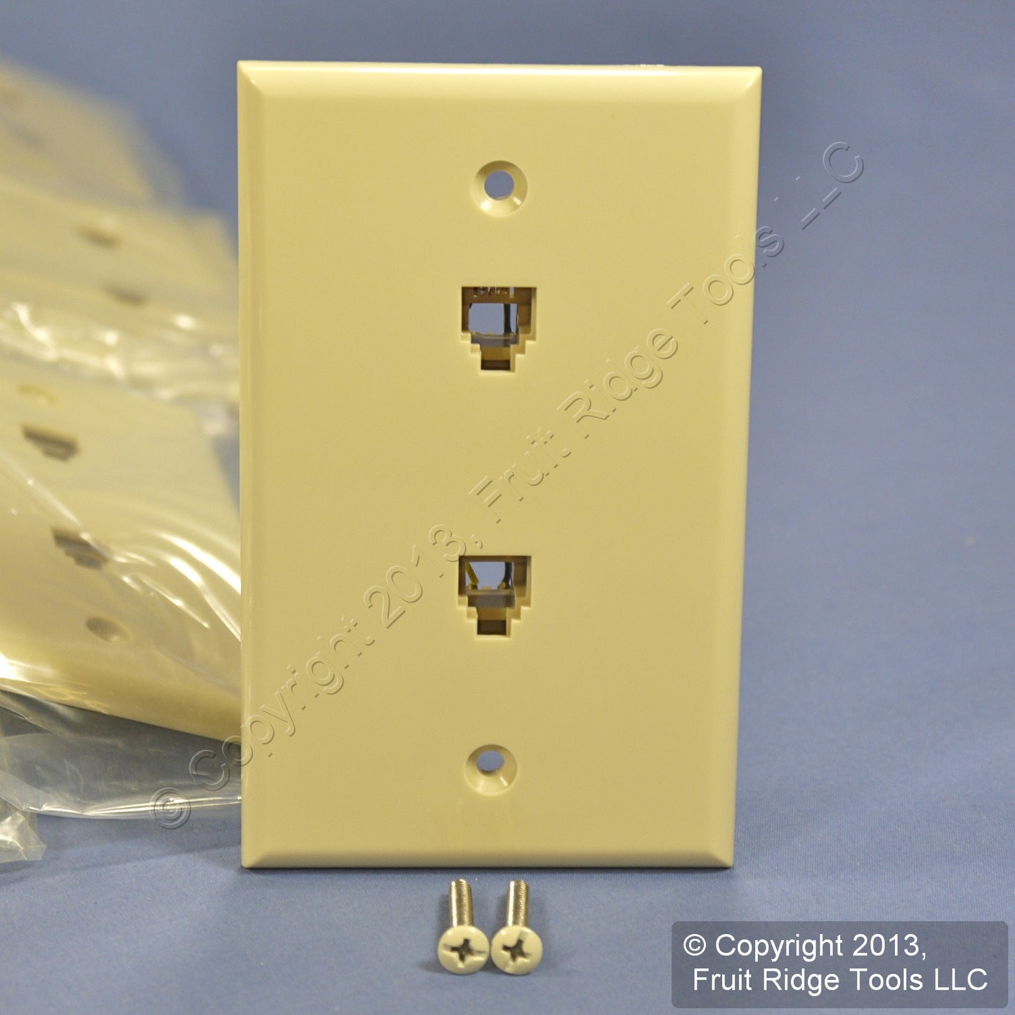 36 Leviton Ivory Duplex Phone Jack Wallplates Telephone C0254-I