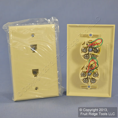 36 Leviton Ivory Duplex Phone Jack Wallplates Telephone C0254-I