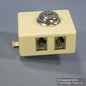 Leviton C0265-I Ivory 4 and 6-Wire Plug Modular Telephone Security Lock Keyed