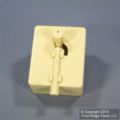 Leviton C0265-I Ivory 4 and 6-Wire Plug Modular Telephone Security Lock Keyed