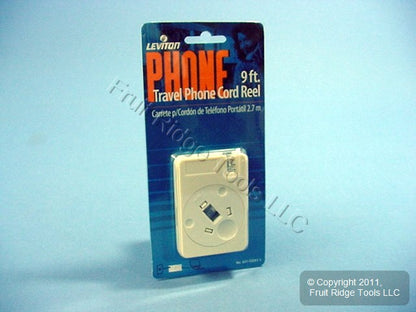 20 Leviton 9-Foot Travel Modem/Phone Cord Extension Reels RJ11 RJ14 C0281-1