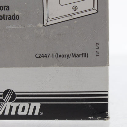 Leviton Ivory Decora Dual Telephone Wallplate Duplex RJ11 RJ14 6P4C Jack C2447-I